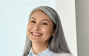 Woman smiling